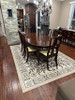 Pattern 40 Drummond Castle - vinyl floor cloth used in a dining area