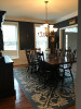 Pattern 39 Spades - vinyl floor cloth, Pura Vida customer use of Spades in a dining room 