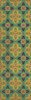 Pattern 33 Ballyhoo - vinyl floor cloth sizes 24x77, 30x96, 26x83, 36x115