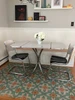 Pattern 33 Dutch - vinyl floor cloth used in a dining area
