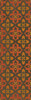 Pattern 33 The Red Baron - vinyl floor cloth sizes 24x77, 30x96, 26x83, 36x115