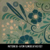 Pattern 36 A Few Flowers at His Feet - vinyl floor cloth swatch sample