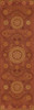 Pattern 38 Crimson - vinyl floor cloth 24x77, 30x96, 26x83, 36x115