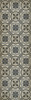 Pattern 19 Madame Curie vinyl floor cloth sizes 24x77, 30x96, 26x83, 36x115