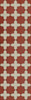 Pattern 23 Red Like Crimson - vinyl floor cloth sizes 24x77, 26x83, 30x96, 36x115