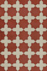 Pattern 23 Red Like Crimson - vinyl floor cloth sizes 20x30, 24x36, 30x44, 38x56