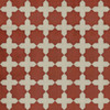 Pattern 23 Red Like Crimson - vinyl floor cloth sizes 60x60, 72x72