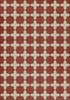 Pattern 23 Red Like Crimson - vinyl floor cloth size 84x120
