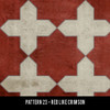 Pattern 23 Red Like Crimson - vinyl floor cloth swatch sample