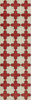 Pattern 23 Dressed in Scarlet - vinyl floor cloth sizes 24x77, 26x83, 30x96, 36x115