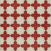 Pattern 23 Dressed in Scarlet - vinyl floor cloth sizes 36x36, 48x48