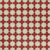 Pattern 23 Dressed in Scarlet - vinyl floor cloth sizes 96x96, 120x120