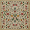 Williamsburg Floral Abigail - vinyl floor cloth Image for all square sizes