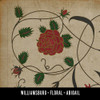 Williamsburg Floral Abigail - vinyl floor cloth swatch sample