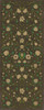 Williamsburg Floral Emma - vinyl floor cloth size 36x90
