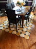 Williamsburg Octagons Jefferson - vinyl floor cloth as used in a dining room 