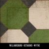 Williamsburg Octagons Wythe - vinyl floor cloth swatch sample