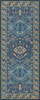 Williamsburg Traditional Indigo - vinyl floor cloth sizes 30x75, 36x90