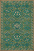 Williamsburg Traditional Mint - vinyl floor cloth image for all rectangle sizes 