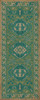 Williamsburg Traditional Mint - vinyl floor cloth size 36x90