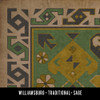 Williamsburg Traditional Sage - vinyl floor cloth swatch sample