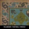 Williamsburg Traditional Stone Blue - vinyl floor cloth swatch sample