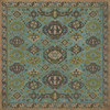 Williamsburg Traditional Stone Blue - vinyl floor cloth image for all square sizes