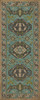 Williamsburg Traditional Stone Blue - vinyl floor cloth size 36x90