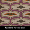 Williamsburg Wavy Lines Voltaire - vinyl floor cloth swatch sample