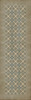 Williamsburg Woven Prince George - vinyl floor cloth sizes 24x77, 30x96, 36x115