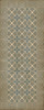 Williamsburg Woven Prince George - vinyl floor cloth sizes 30x75, 36x90