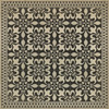 Classic Pattern 55 Gates of Horn and Ivory - vinyl floor cloth sizes 36x36, 48x48