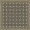 Classic Pattern 55 Gates of Horn and Ivory - vinyl floor cloth sizes 60x60, 72x72