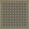 Classic Pattern 55 Gates of Horn and Ivory - vinyl floor cloth sizes 84x84, 96x96, 120x120