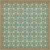 Classic Pattern 55 As the Clouds Go By - vinyl floor cloth sizes 84x84, 96x96, 120x120