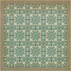 Classic Pattern 55 As the Clouds Go By - vinyl floor cloth sizes 60x60, 72x72