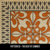Classic Pattern 55 The Heat of Summer - vinyl floor cloth swatch sample