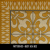 Pattern 55 Busy as a Bee - vinyl floor cloth swatch sample