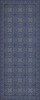 Pattern 28 Indigo Bandana - vinyl floor cloth sizes  30x75, 36x90