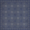 Pattern 28 Indigo Bandana - vinyl floor cloth sizes 36x36, 48x48
