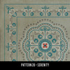 Pattern 28 Serenity - vinyl floor cloth swatch sample