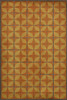 Classic Pattern 54 Fireball - vinyl floor cloth sizes 20x30, 24x36, 30x44, 38x56