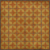 Classic Pattern 54 Fireball - vinyl floor cloth sizes 60x60, 72x72