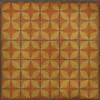 Classic Pattern 54 Fireball - vinyl floor cloth sizes 36x36, 48x48