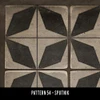 Classic Pattern 54 Sputnik - vinyl floor cloth swatch sample