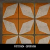 Classic Pattern 54 Supernova - vinyl floor cloth swatch sample 