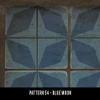 Classic Pattern 54 Blue Moon - vinyl floor cloth sample swatch 
