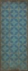 Classic Pattern 54 Blue Moon - vinyl floor cloth sizes 30x75, 36x90