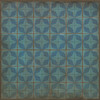 Classic Pattern 54 Blue Moon - vinyl floor cloth sizes 60x60, 72x72
