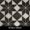 Classic Pattern 20 Stargazed no border distressed - vinyl floor cloth swatch